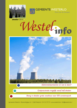 oktober 2014 - Gemeente Westerlo