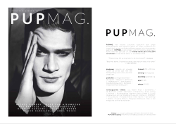 PUPMAG. het nieuwe culturele tijdschrift dat jonge