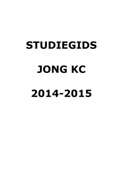 STUDIEGIDS JONG KC 2014-2015