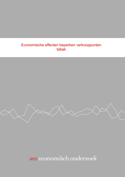 Economische effecten beperken verkooppunten tabak