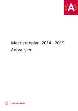 Meerjarenplan 2014 - 2019 Antwerpen