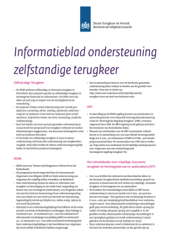 Informatieblad ondersteuning zelfstandige terugkeer