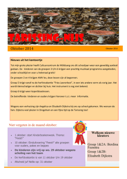 Tarissing Nijs oktober 2014