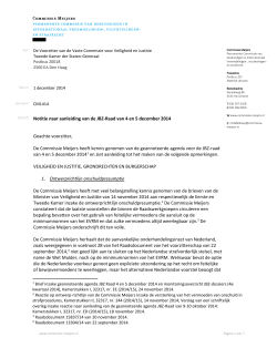 CM1414 Notitie over de JBZ-raad van 4 en 5 december 2014