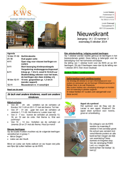Nieuwskrant nr. 3, 08 Oktober 2014