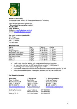 Je leest hierover alles in ons online informatieblad