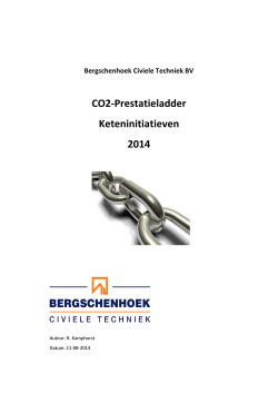 CO2-Prestatieladder Keteninitiatieven 2014