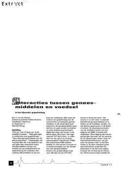 Interacties tussen genees- middelen en voedsel