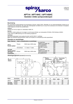 APT14 / APT14HC / APT14SHC - Gesloten vlotter