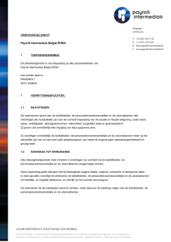 Download ons Arbeidsregelement