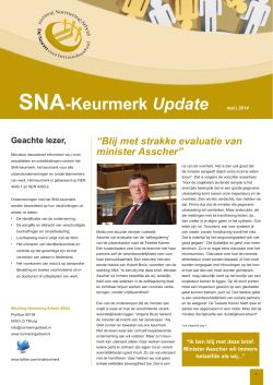 SNA-Keurmerk Update mei | 2014