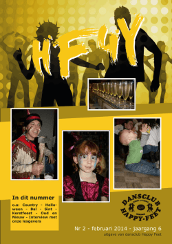 In dit nummer Nr 2 - februari 2014 - jaargang 6