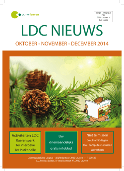 recente editie van het LDC Nieuws [ PDF, 7,57 MB]