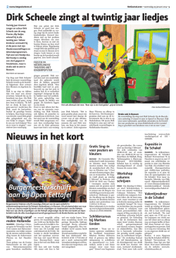 Dirk Scheele in het Gooise Leven &ndash; 29 januari 2014