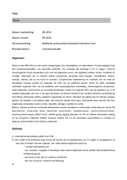 ebola IC - Regionale Intensive Care Opleiding Nijmegen