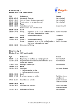 IC-cursus dag 1 IC-cursus dag 2