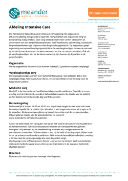 Intensive Care, afdeling - Meander Medisch Centrum