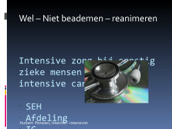 Intensive zorg bij ernstig zieke mensen buiten de intensive care