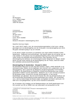 Locov 2014-102060 advies dienstregeling IC Brussel 2015