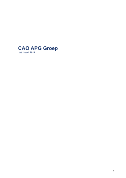 CAO APG Groep - CNV Publieke Zaak