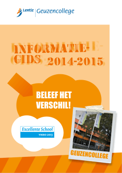 De informatiegids 2014 - 2015
