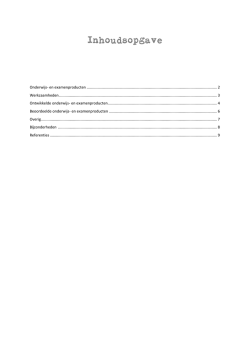 Inhoudsopgave - Tekstiele Vormgeving