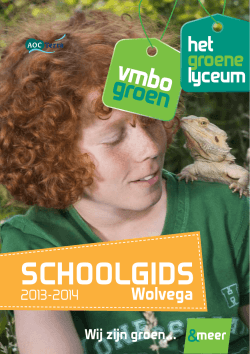 SCHOOLGIDS - VMBO Groen
