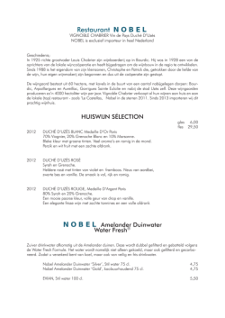 Download the Nobel Restaurant wine selection
