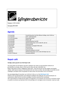 Repair café - CBS de Wingerd