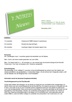 Op woensdag 19 en vrijdag 21 november is de
