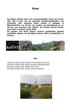 De Alsace (Elzas) ligt in de noordoostelijke hoek van Frank