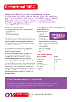 Sectorraad MBO - CNV Onderwijs