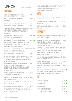 SANDWICHS OEUFS PETITS PLATS CREPES