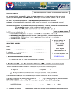 INSCHRIJVINGSFORMULIER Buurt Informatie Netwerk