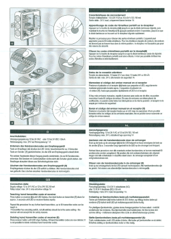 Instrucciones receptor NOVOFERM E43-U