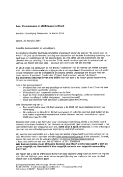 Informatie Greep naar de Hoorn 2014