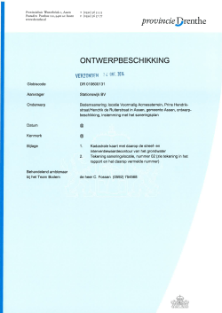 ontwerpbeschikking - Provincie Drenthe