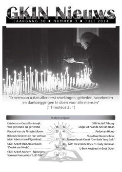 Jaargang 30 - Nummer 3 - juli 2014