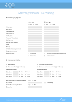 Inschrijfformulier (NL) - ACM Housing Amsterdam