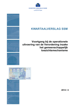 Kwartaalverslag SSM 2014/4 - ECB Banking Supervision