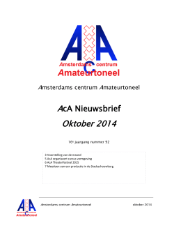 Oktober 2014 - Amsterdam Centrum voor Amateurtoneel