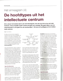 De hoofdtypes uit het