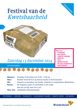 Programma - De Stentor