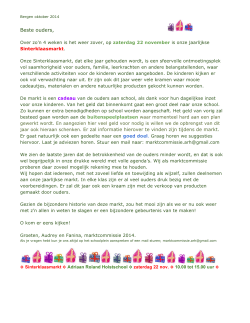 uitnodiging Sinterklaasmarkt 2014