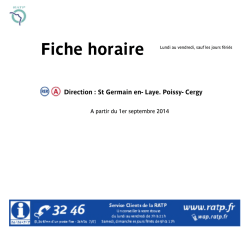 Fiche horaire