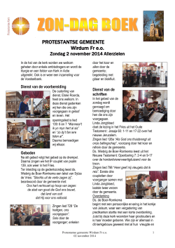 PROTESTANTSE GEMEENTE Wirdum Fr e.o.