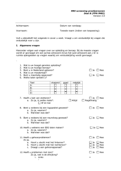 Screening Formulier Deel B