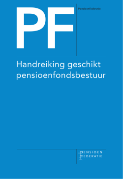 Handreiking geschikt pensioenfondsbestuur