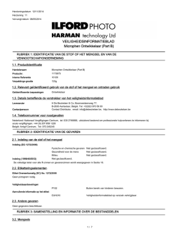 VEILIGHEIDSINFORMATIEBLAD Microphen Ontwikkelaar (Part B)