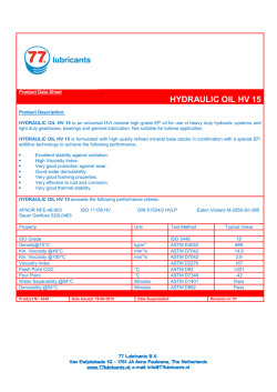 HYDRAULIC OIL HV 15